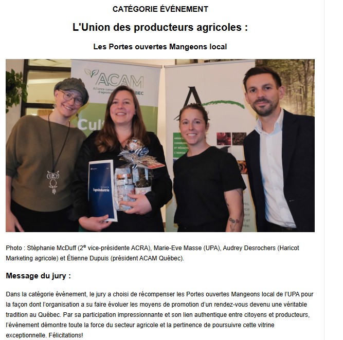 Evenement portes ouvertes mangeons local